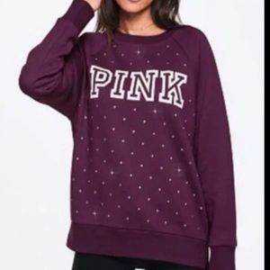 VICTORIA’S SECRET PINK Rhinestone Tunic Sweater L